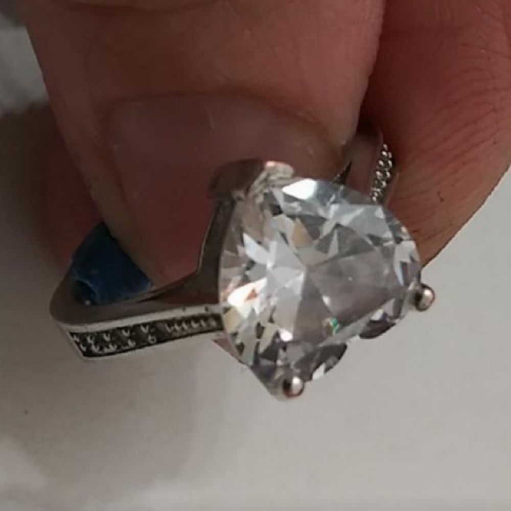 STAMPED 925 ENGAGEMENT WEDDING RING - Picture 5 of 6
